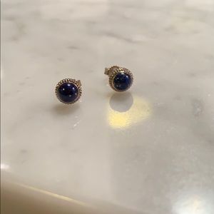Shinola lapis stone stud earrings
